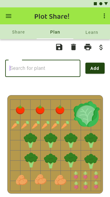 Gamified garden planner experience