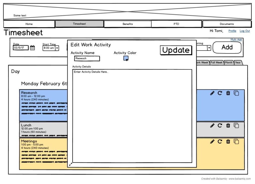 Timesheet app - Multi add